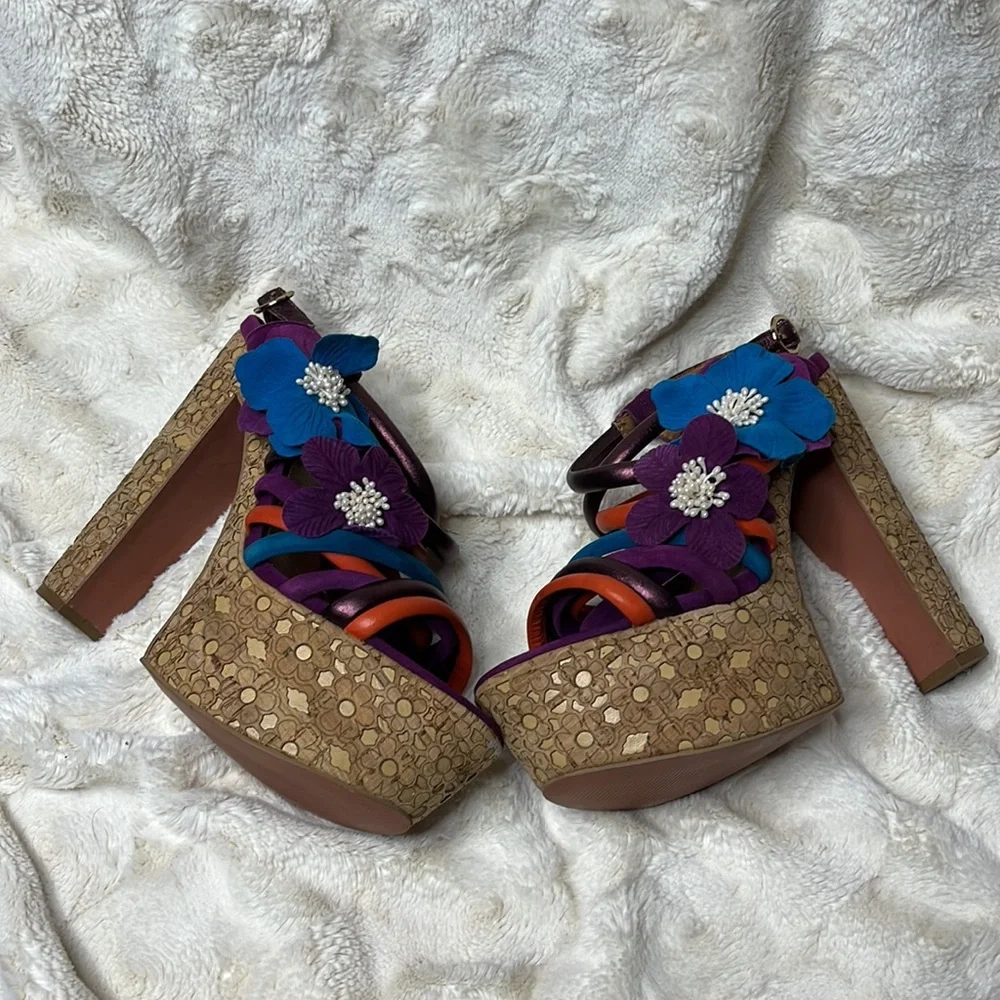 KG by Kurt Geiger size 40 London Britton platform high heel block sandals
